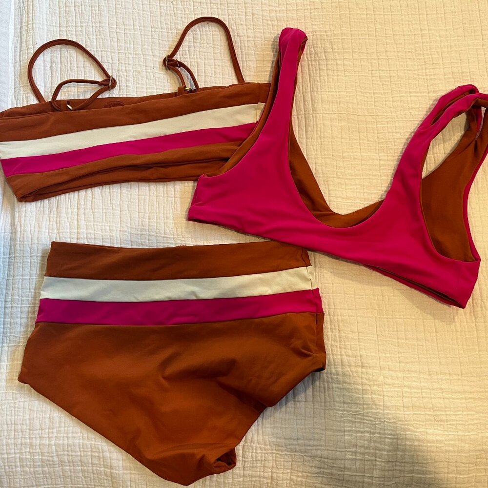 New 3 piece lspace bikini set small